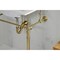 Kingston Brass 24Inch Console Sink with Brass Legs Single Hole, WhiteBrushed Brass KVPB24187W1BB - alternate 4
